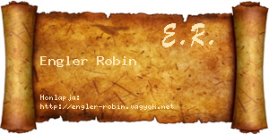 Engler Robin névjegykártya